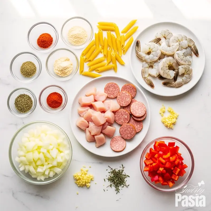 cajun-pasta-ingredients-mise-en-place
